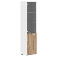 Шкаф высокий узкий EHCS 42.2 Дуб Денвер светлый/Белый/Белый 426х430х1967 EDIS