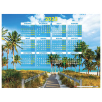 Календарь настенный листовой 2023 г., формат А2 (60х45 см), 'Дорога к морю', HATBER, Кл2_27081