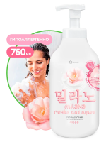 Пенка для душа Grass Milana 750мл, экстракт хлопка-молочные протеины, 125466