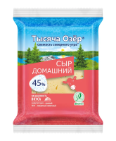Сыр Тысяча озёр Домашний кусок 45%, 200г