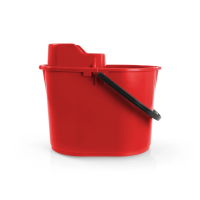 Ведро пластиковое с отжимом  12 литров красное TTS, 00005270