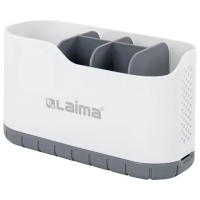 Стакан-органайзер для зубных щеток и пасты, БЕЛЫЙ, 9х19х12 см, LAIMA HOME, 700047