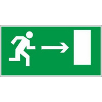 Знак Направление к эвакуационному выходу направо Гасзнак 300х150мм, пластик