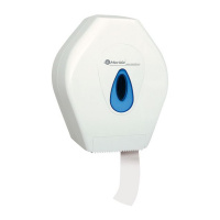 Диспенсер для туалетной бумаги в рулонах Merida Top Mini BTN201, белый/синий