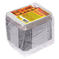 Форма алюминиевая с крышкой для выпечки и хранения, 490 мл, КОМПЛЕКТ 50 шт., 150х124 мм, LAIMA, 6077