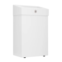 Мусорное ведро Merida Stella R KSB107.R, 12л, белое, металлическое