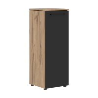 Шкаф колонка с глухой средней дверью MMC 42.1 Антрацит/Дуб Денвер светлый 429х423х1188 MORRIS TREND