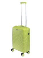 Чемодан Sirocco Moscow зеленый с полосками размер S, 55 x 37 x 20см