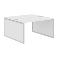 Стол 2-х местный XQPWST 1414 Белый/Алюминий 1400х1406х750 XTEN-QP