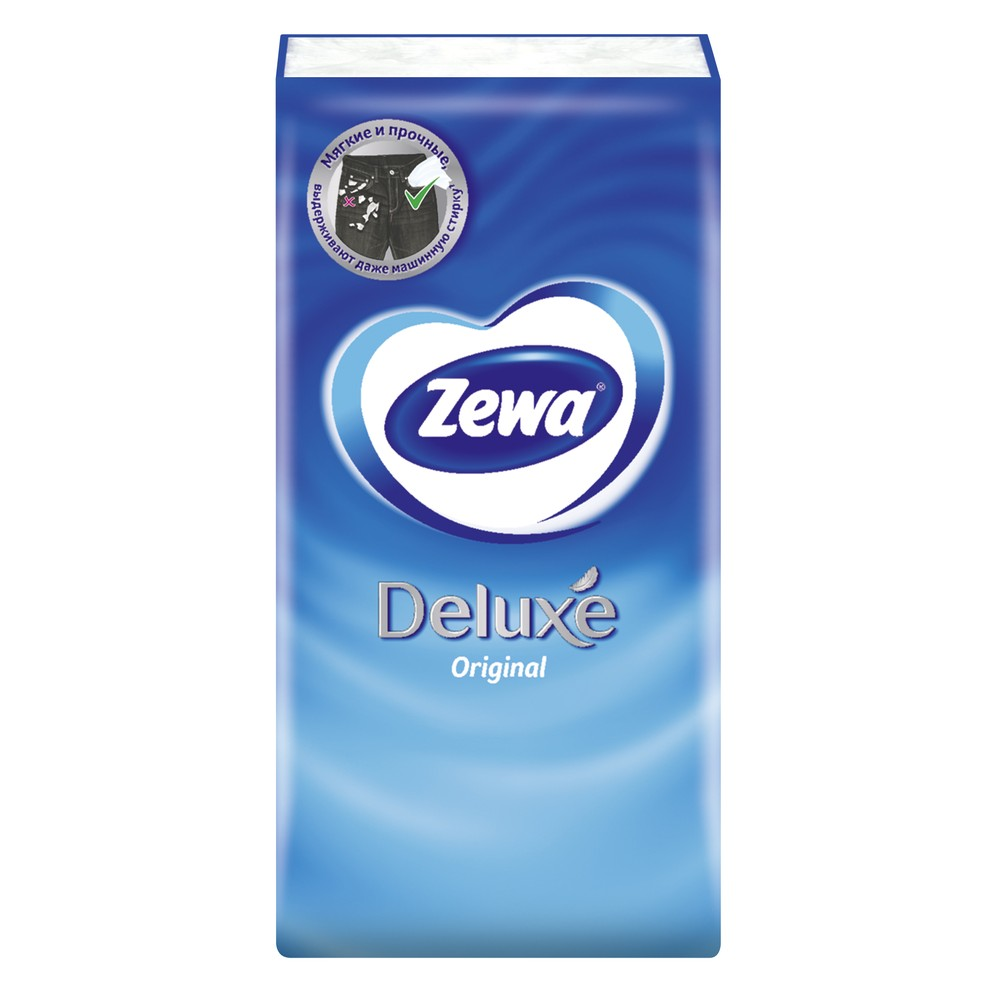 Бумажные носовые платки Zewa Deluxe, 3 слоя купить в интернет-магазине,  цена 26.80 руб.