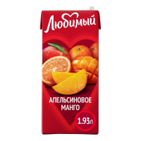Сок Любимый Апельсин-манго, 1.93л