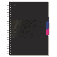 Бизнес тетрадь Attache Digital черный, А4, 140 листов, в клетку, на спирали, пластик