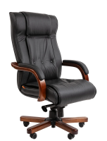 Офисное кресло Chairman 653 Россия черная нат.кожа/экокожа (мультиблок) N
