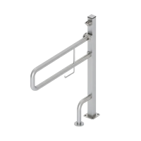 Поручень Merida ПДИ040 откидной, на стойке с креплением в пол, 800мм, d-32мм