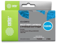 Картридж струйный Cactus CS-EPT0482 №920XL, 14.6мл, голубой