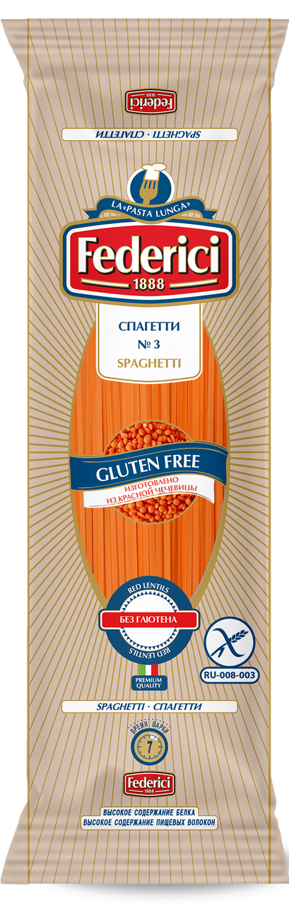 фото: Макароны спагетти без глютена FEDERICI, 250г