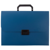 Портфель пластиковый Staff синий, А4, 13 отделений