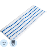 Плоский моп Росмоп 40см, микроволоконный, с синей полосой, карман