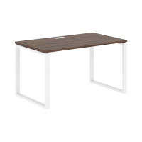 Стол прямой EQST 1380 Дуб Денвер тёмный/Белый 1360х800х750 EDIS