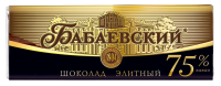 Шоколад Бабаевский горький какао элитный 75%, 20г