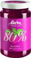 Конфитюр D'arbo 80% фруктов малина, 250г