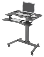 Стол для ноутбука Cactus VM-FDE103 91.5x56x123см, черный, столешница МДФ