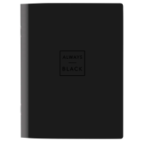 Тетрадь общая Attache Selection Квадрат Black 165x220 мм 48л клетка скрепка