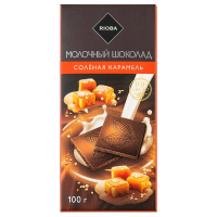 RIOBA Шоколад молочный с соленой карамелью, 100г