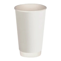 Стакан одноразовый Скандипакк DW16 белый, 473мл, бумажный, для горячих напитков, 18шт/уп