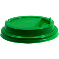 Крышка для одноразовых стаканов Протэк с носиком d=90мм, зеленая, 100шт/уп