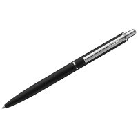 Ручка шариковая Luxor 'Cosmic' синяя, 1,0мм, корпус черный/хром, кнопочный механизм