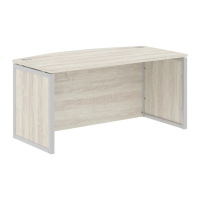 Стол руководителя XQPET 169H Сосна Эдмонт/Алюминий 1600х867х750 XTEN-QP