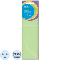 Стикеры Attache Bright colours салатовый, 38х51мм, 100 листов