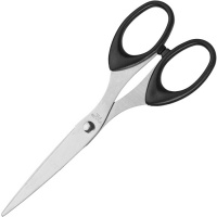 Канцелярские ножницы Attache 16.9см, черные, эллиптические ручки