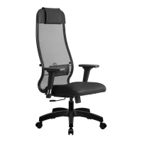Кресло офисное Метта Комплект 18/2D ткань-сетка, черный, крестовина пластик