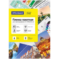 Пленка для ламинирования Officespace 60мкм 100шт, 303х426мм, глянцевая