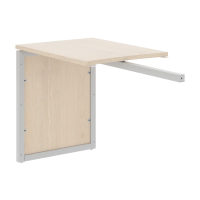 Брифинг приставка XQPR 869 Бук Тиара/Алюминий 800х600х750 XTEN-QP