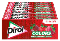 Жевательная резинка Dirol XXL Микс клубничных вкусов без сахара, 19г х 18 шт