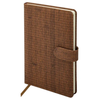 Еженедельник датированный 2026 А5 145х215 мм, BRAUBERG 'Augustus', под кожу, коричневый, 117162