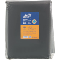 Мешки для мусора ПВД 360л 60мкм 25 шт черного цвета 130x160см Luscan