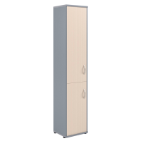 Шкаф-колонка для персонала Skyland Imago СУ-1.3, левый, клен/металлик, 403х365х1975мм