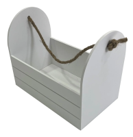 Tarrington House Ящик для хранения Гифт деревянный белый, 30 x 18 x 25см