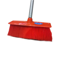 Щетка для пола с ручкой Mry 25см, мягкая, рукоятка 120см, металлическая