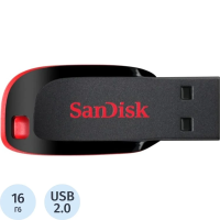 USB флешка Sandisk Cruzer Blade 16Gb, 15/10 мб/с, черный