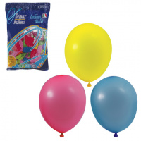 Воздушные шары Веселая Затея 12 пастельных цветов, 25см, 100шт, в пакете, 1101-0003