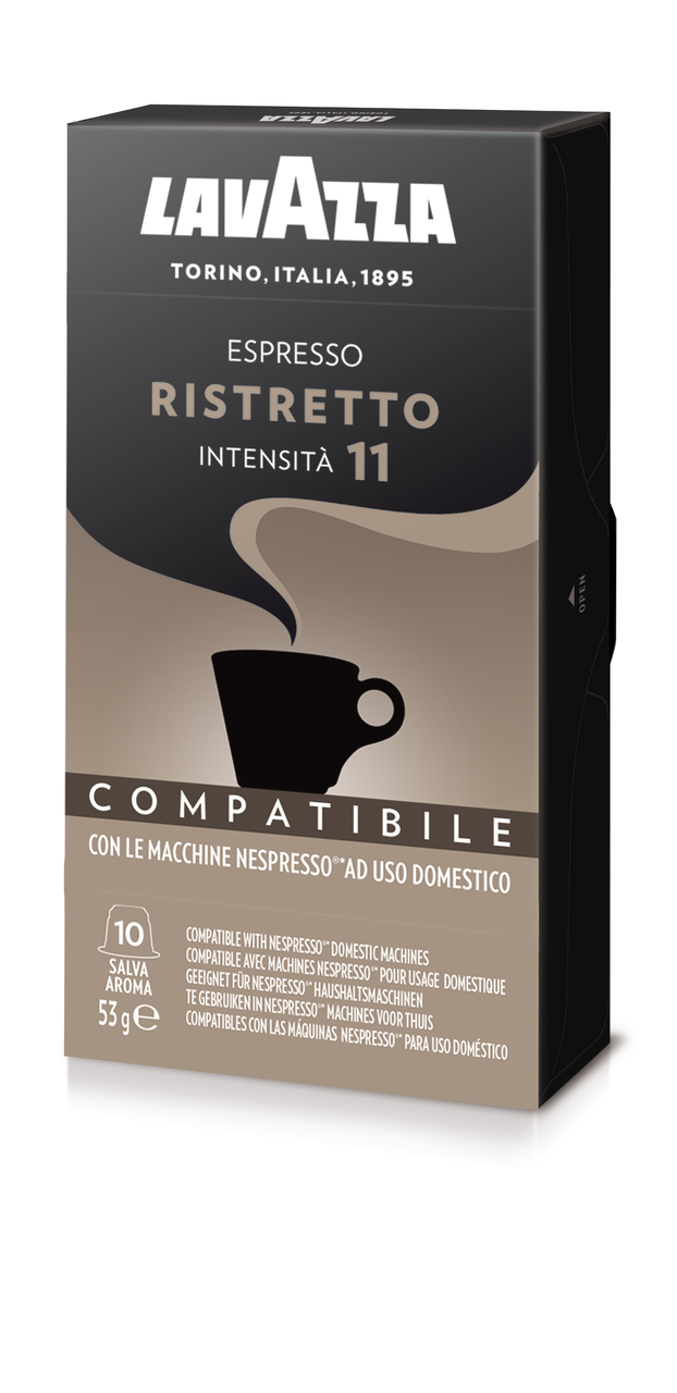 Кофе в капсулах LAVAZZA Espresso Ristretto для кофемашин Nespresso 10 шт  купить в интернет-магазине, цена 397 руб.