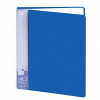 Папка файловая Бюрократ синяя, А4, на 30 файлов, BPV30BLUE