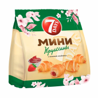 Мини-круассаны 7 Days клубника, 265г