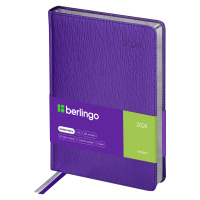 Ежедневник датированный Berlingo Starlight фиолетовый, A5, 184 листа, под кожу, сер. срез, 2024