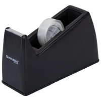 Диспенсер для клейкой ленты шириной до 26 мм, ЧЕРНЫЙ (лента в подарок!), утяжеленный большой, BRAUBE